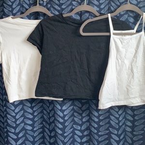 🌈 Black and White Crop Top Bundle 🌈